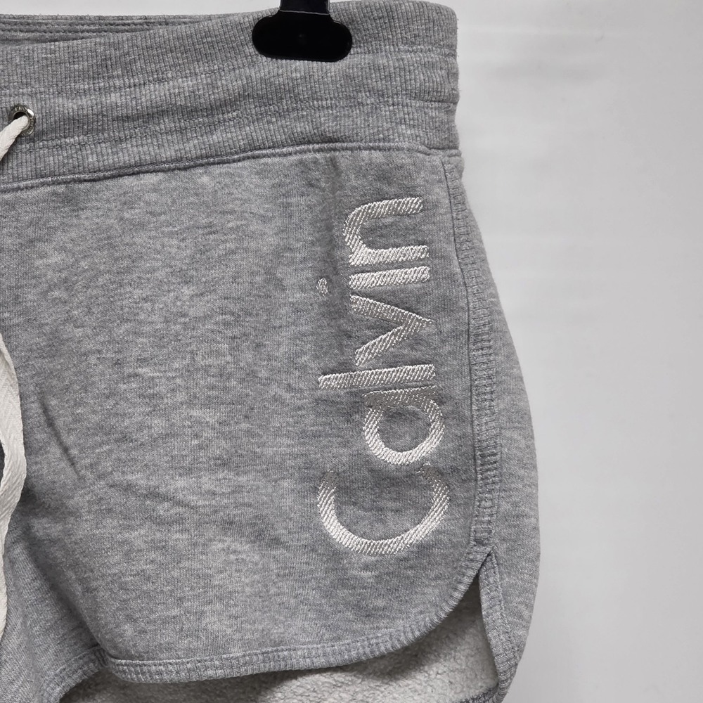 Calvin Klein Performance Women's Quick Dry Logo Cotton Shorts Grey Small - Picture 6 of 9